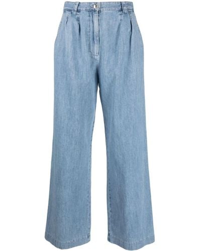 A.P.C. Jeans a gamba ampia Tressie - Blu