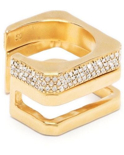 Zadig & Voltaire Crystal-embellished Cecilia Ring - Metallic