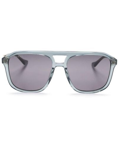 Gucci Pilot-frame Sunglasses - Gray