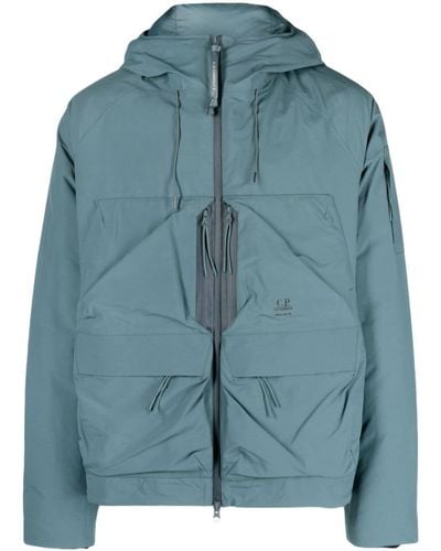 C.P. Company Puffer Hooded Jacket - Blue