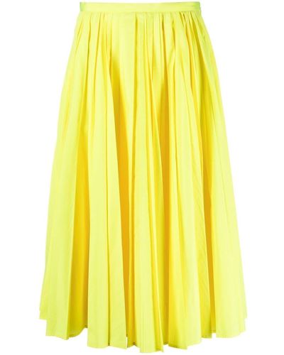 Philosophy Di Lorenzo Serafini Pleated Mid-length Skirt - Yellow