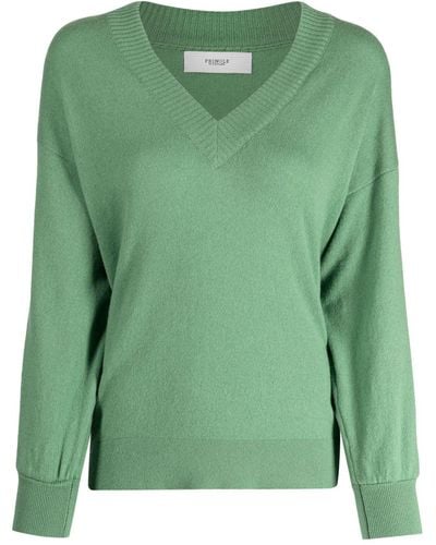 Pringle of Scotland V-neck Cashmere Sweater - Green