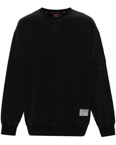 Evisu Logo-print Cotton Sweatshirt - Black