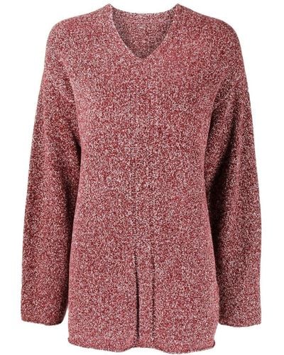 Dion Lee Marled Velvet Bouclé Sweater - Red