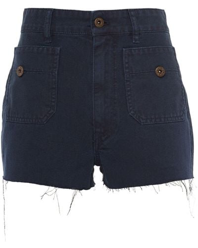 Miu Miu Garment-dyed Shorts - Blue