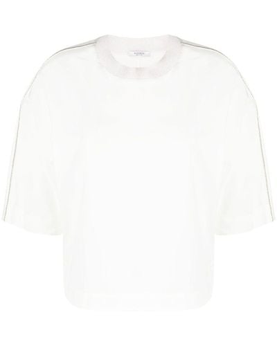 Peserico T-shirt con maniche a palloncino - Bianco