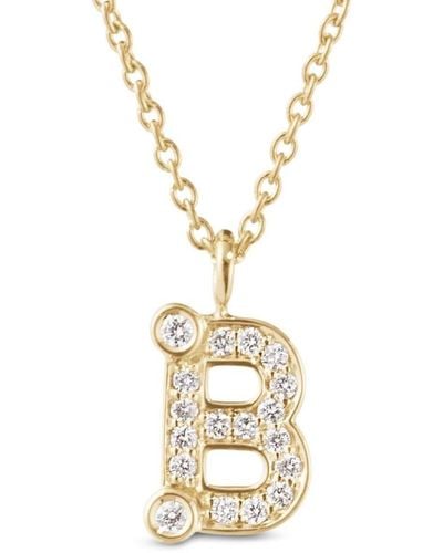 Sophie Bille Brahe 18k Yellow Simple B Diamond Necklace - Metallic