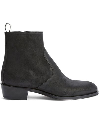 Giuseppe Zanotti Suede panelled ankle boots - Schwarz