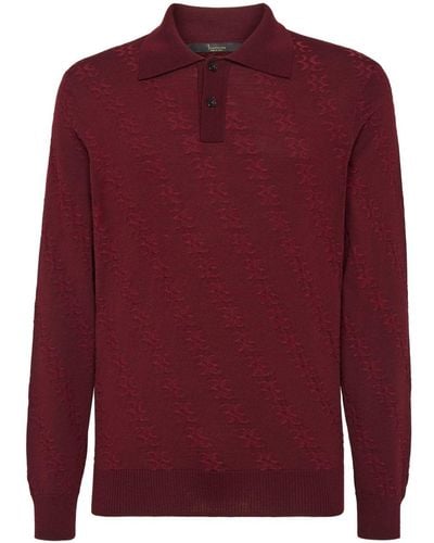 Billionaire Wool-silk Blend Polo Sweater - Red