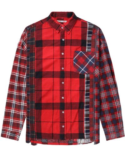 Needles Camisa con diseño patchwork - Rojo