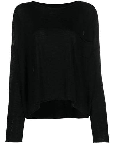 Transit Boat-neck Virgin Wool Sweater - Black