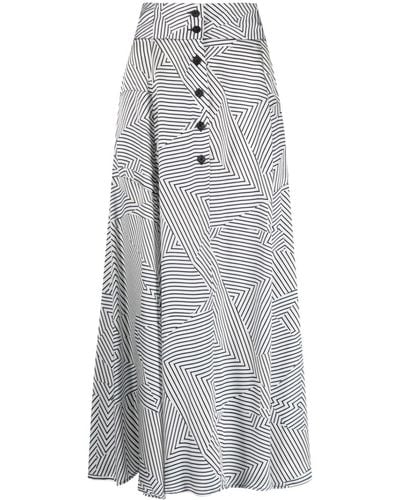 Max & Moi Banksia アブストラクトパターン スカート - グレー