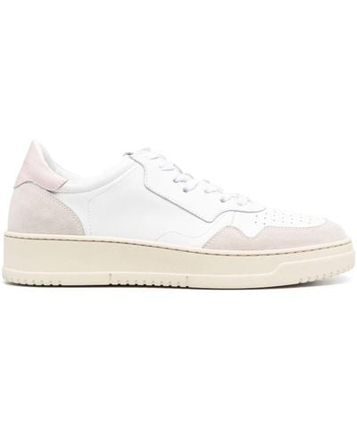 SCAROSSO Alexia Low-top Leather Sneakers - White