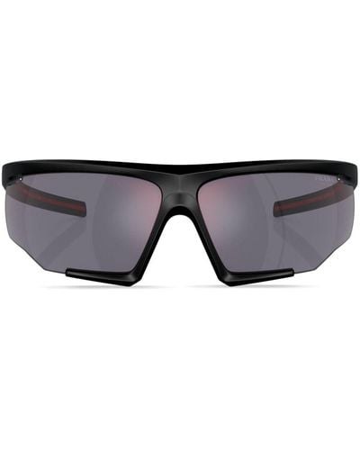 Prada Linea Rossa Oversize-frame Sunglasses - Black