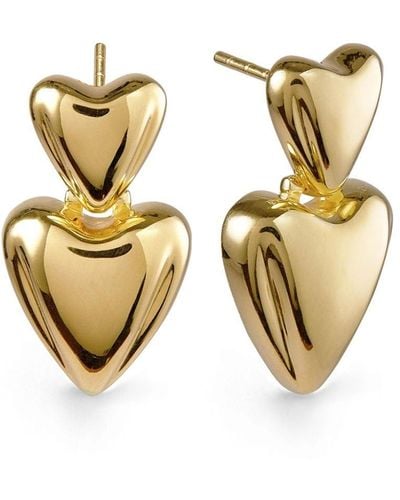 Otiumberg Heart Stud Earrings - Metallic