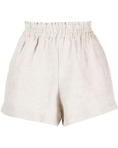 Reformation Mila Linen Shorts - White