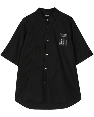 Undercover Logo-tag Cotton Shirt - Black