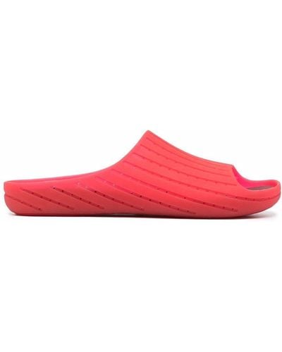 Camper Open-toe Slip-on Slides - Red