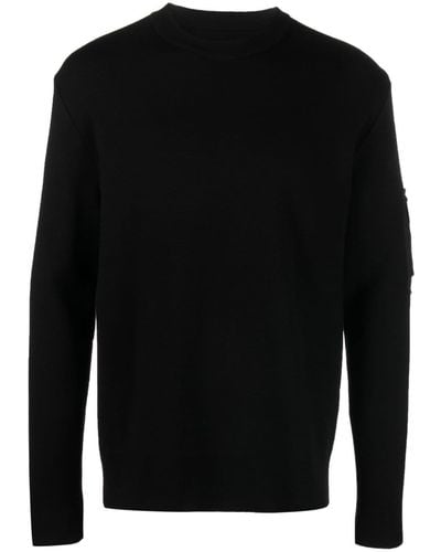 Givenchy Pocket-appliqué Wool Jumper - Black