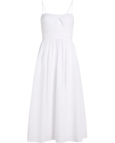 Karl Lagerfeld Monogram-pattern Midi Dress - White