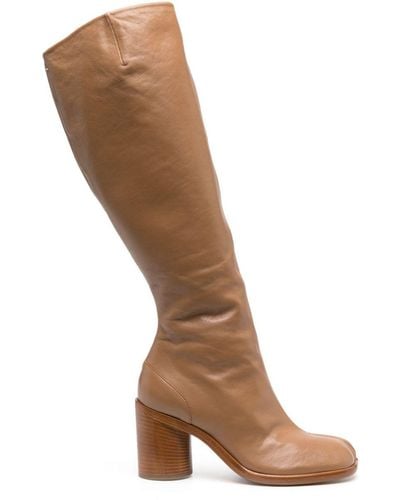 Maison Margiela Tabi 80mm Knee-high Boots - Brown