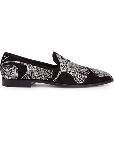 Giuseppe Zanotti Jareth Crystal-embellished Loafers - Black