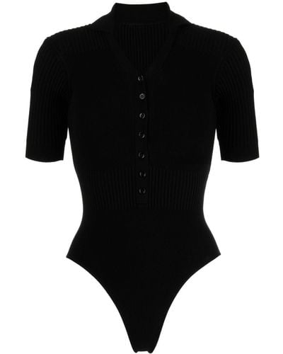 Jacquemus Le Body Yauco Polo Bodysuit - Black