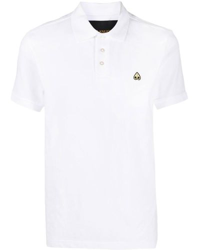 Moose Knuckles Poloshirt mit Logo-Stickerei - Weiß