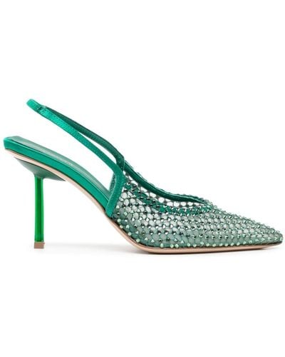Le Silla Gilda 100mm Slingback Court Shoes - Green