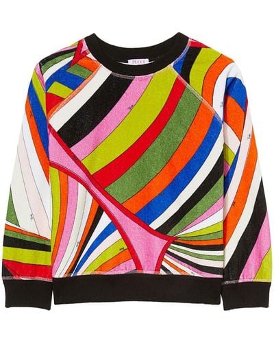 Emilio Pucci Iride-print Cotton Sweatshirt - Black
