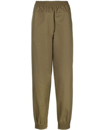 Loewe Pantalon en coton mélangé à taille élastiquée - Vert