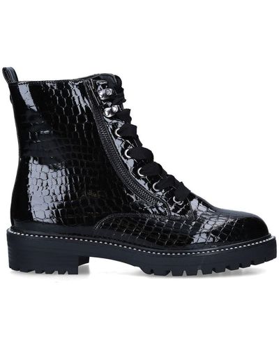 KG by Kurt Geiger Jamie Patent-finish Boots - Black