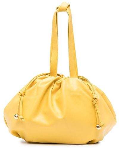 Bottega Veneta Gathered-detail Tote Bag - Yellow
