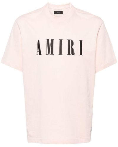 Amiri Camiseta con logo - Rosa