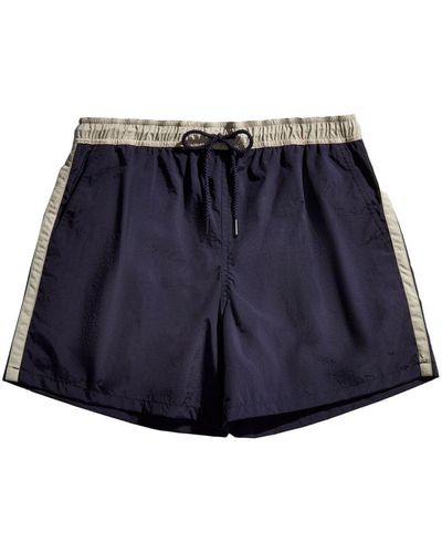 Fay Side-stripe Swim Shorts - Blue