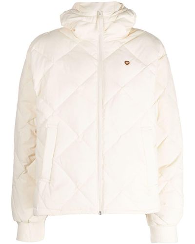 Chocoolate Logo-appliqué Quilted Padded Jacket - Natural