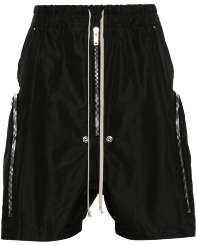 Rick Owens Popeline-Shorts mit Reißverschlusstaschen - Schwarz