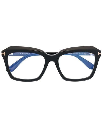 Tom Ford Gafas con placa del logo - Azul