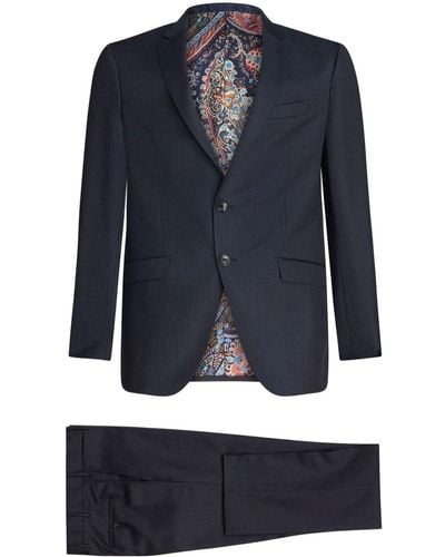 Etro Pinstripe Wool Suit - Blue
