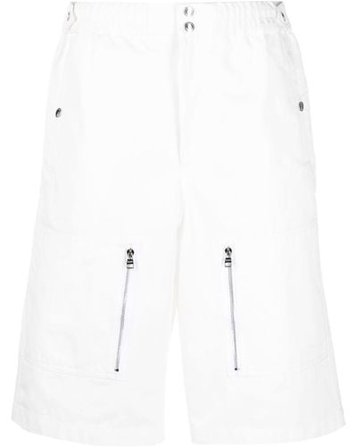 Alexander McQueen Bermudas con múltiples bolsillos - Blanco