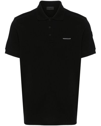 Moncler Poloshirt Met Logo - Zwart