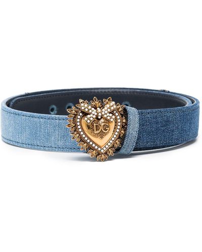 Dolce & Gabbana Devotion Jeansgürtel - Blau