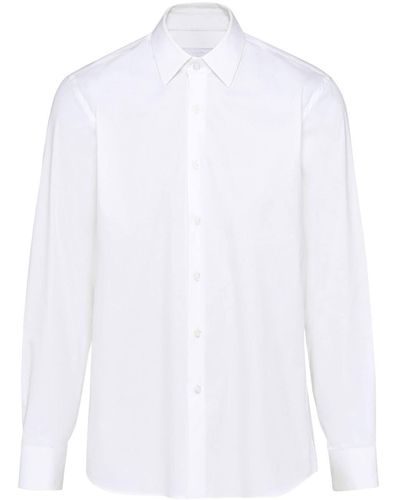 Prada Long-Sleeve Cotton Shirt - White