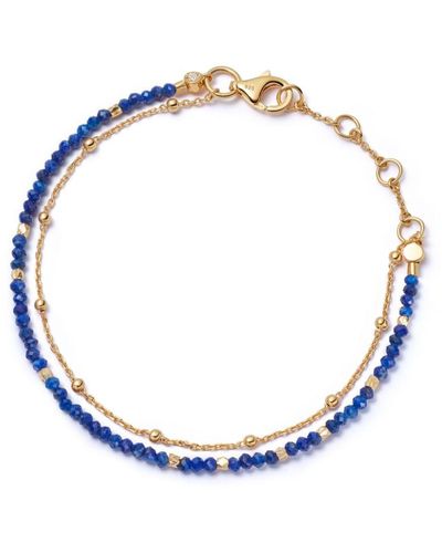 Astley Clarke Pulsera Fine Biography con cuentas - Azul