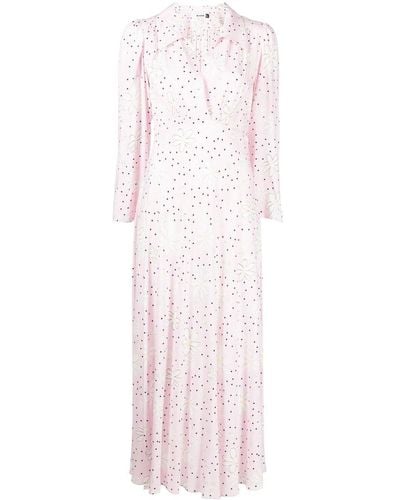 RIXO London Midi-jurk Met Bloemenprint - Roze