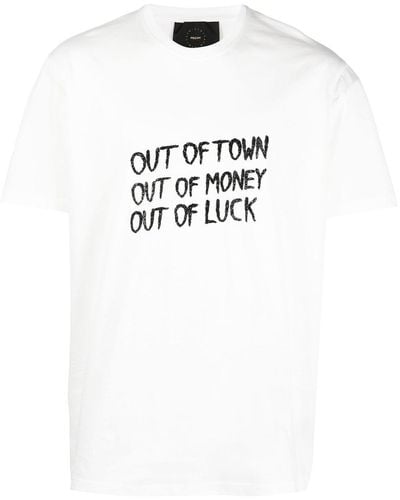 Limitato T-Shirt mit Slogan-Print - Weiß