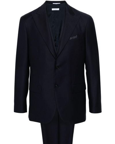 Boglioli Interlock-twill Virgin-wool Suit - Blue