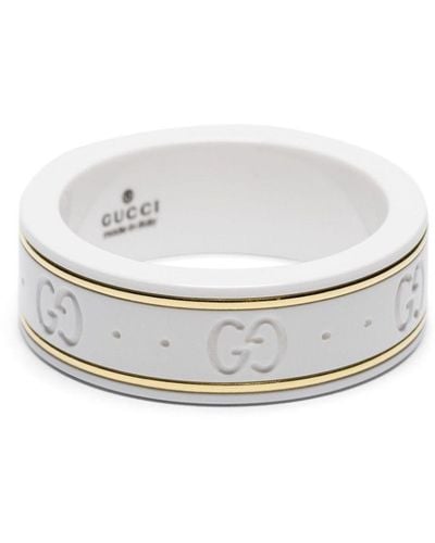 Gucci Ring Icon Aus Gelbgold - Weiß