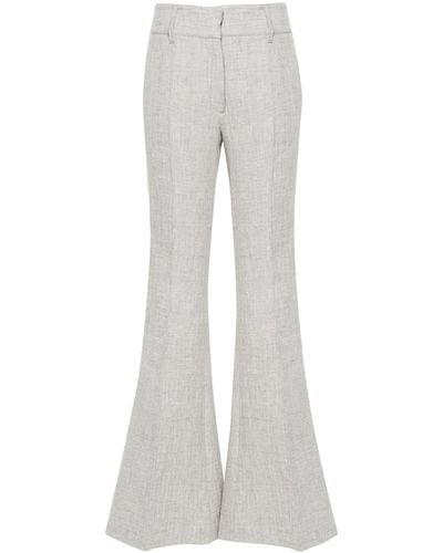 Gabriela Hearst Rhein Flared Seam-detail Flared Pants - Gray