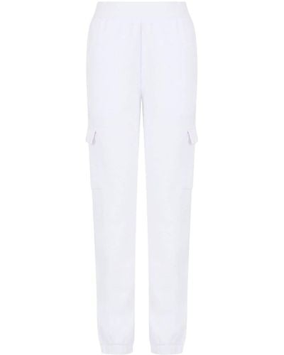 EA7 Logo-print Track Trousers - White